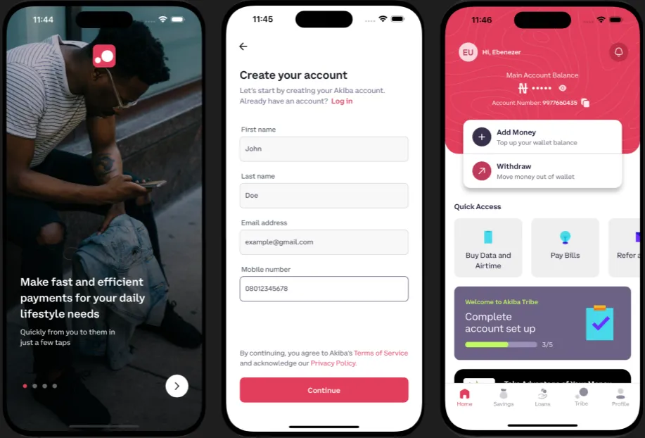Akiba Mobile Application